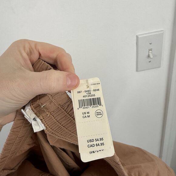 Aerie High Waisted Go For It Baggy Cargo Pants Brown Tan NEW Womens Medium - Picture 7 of 9